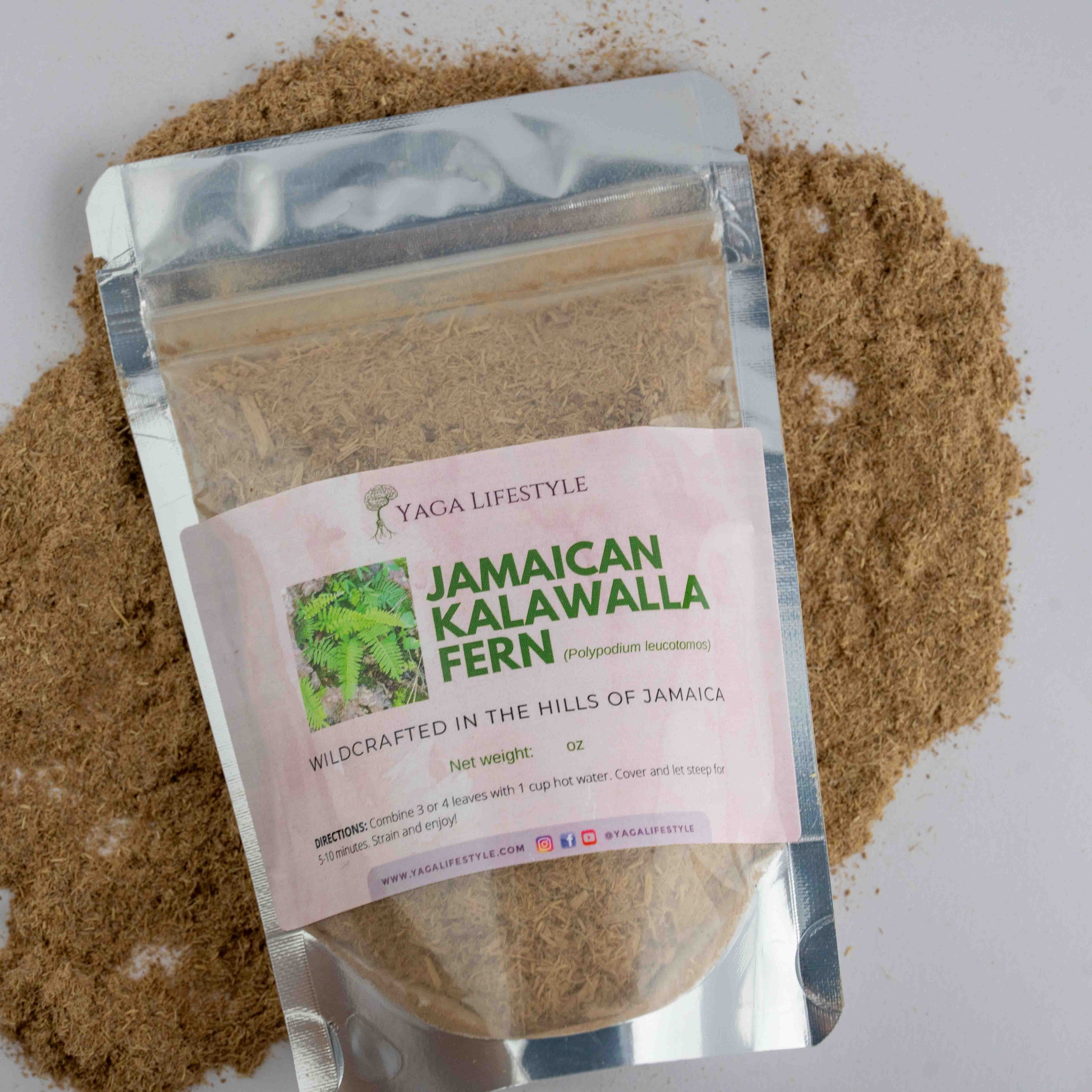 Jamaican Kalawalla Herb | Calaguala | Polypodium Sp. | 2 oz coarse powder
