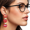 Women’s Fish Hook Earrings Best Teacher Ever Stylish Jewelry