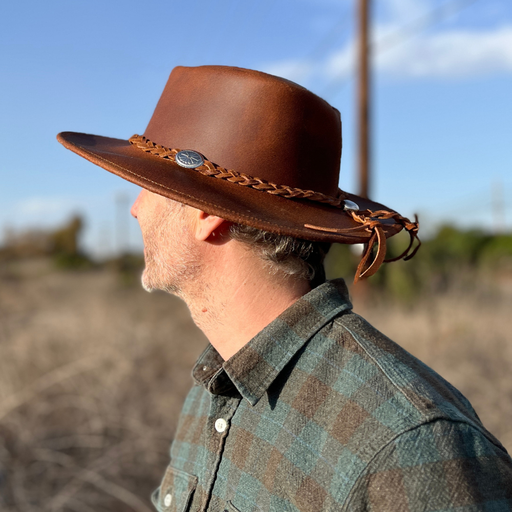 Canyons Leather Rancher Hat - Brown