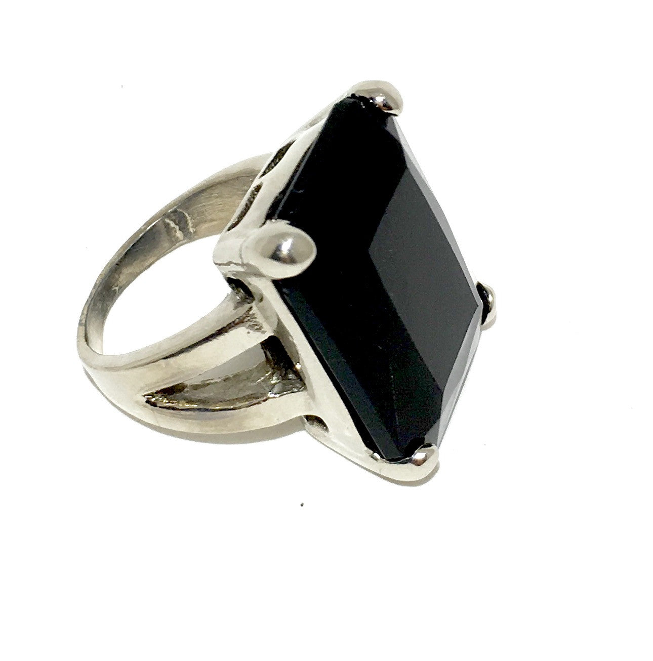 The Urban Charm Jet Black Crystal Signature Statement Ring