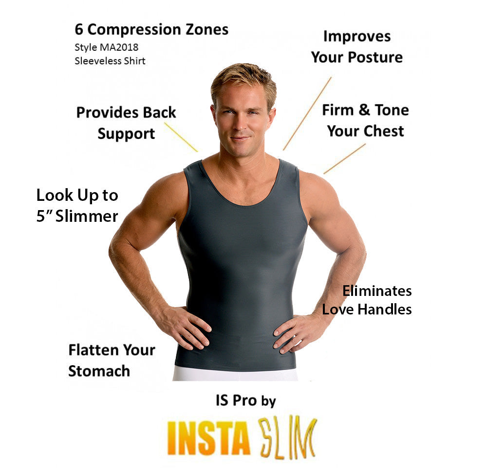 Insta Slim USA Big and Tall Compression Muscle Tank MA0001BT