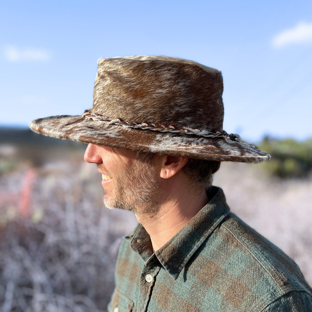 Frontier Cowhide Fur-on Rancher Hat