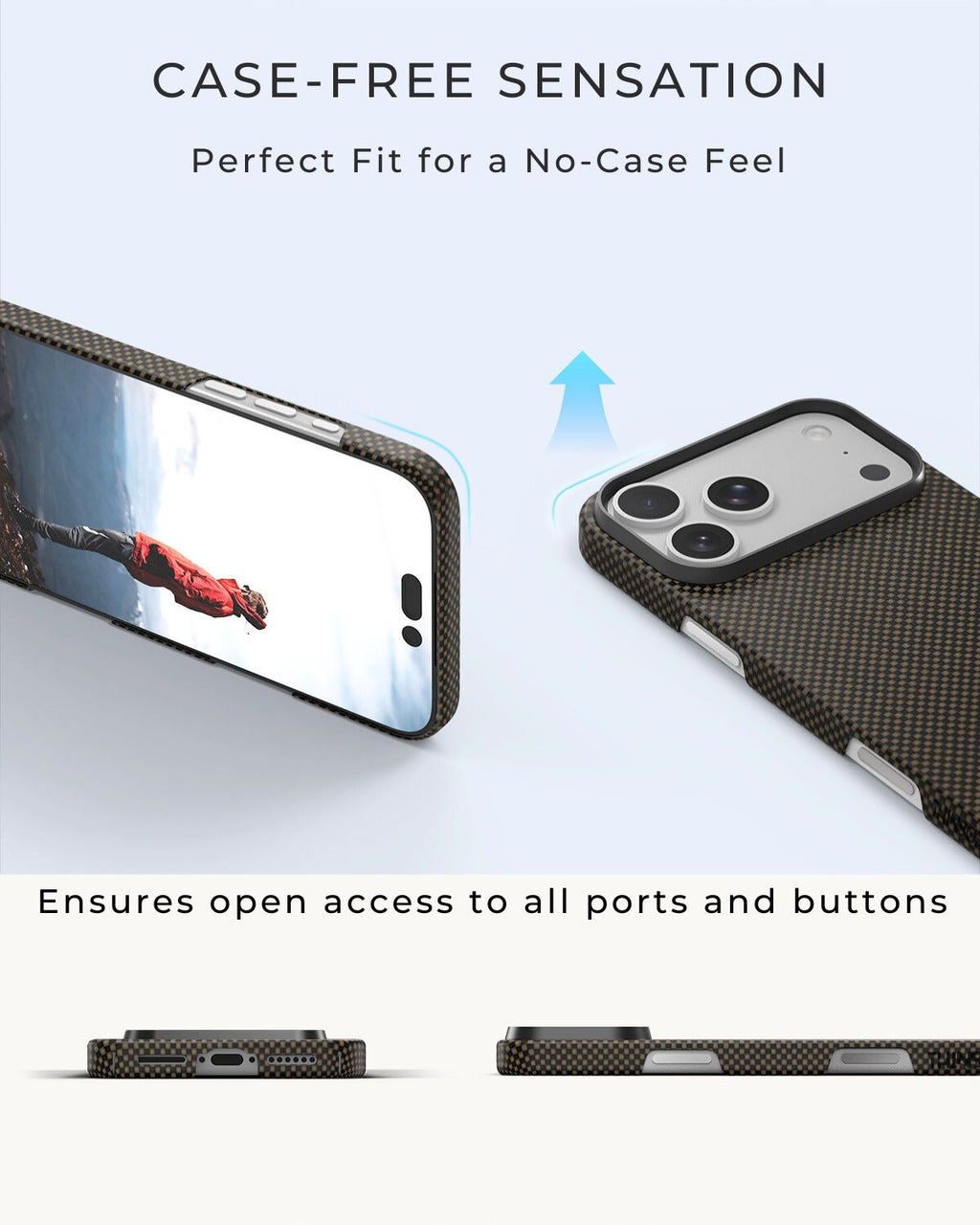 iPhone 17 Pro Max Case - Super Thin | Aramid Fiber | MagSafe - Brown|Black