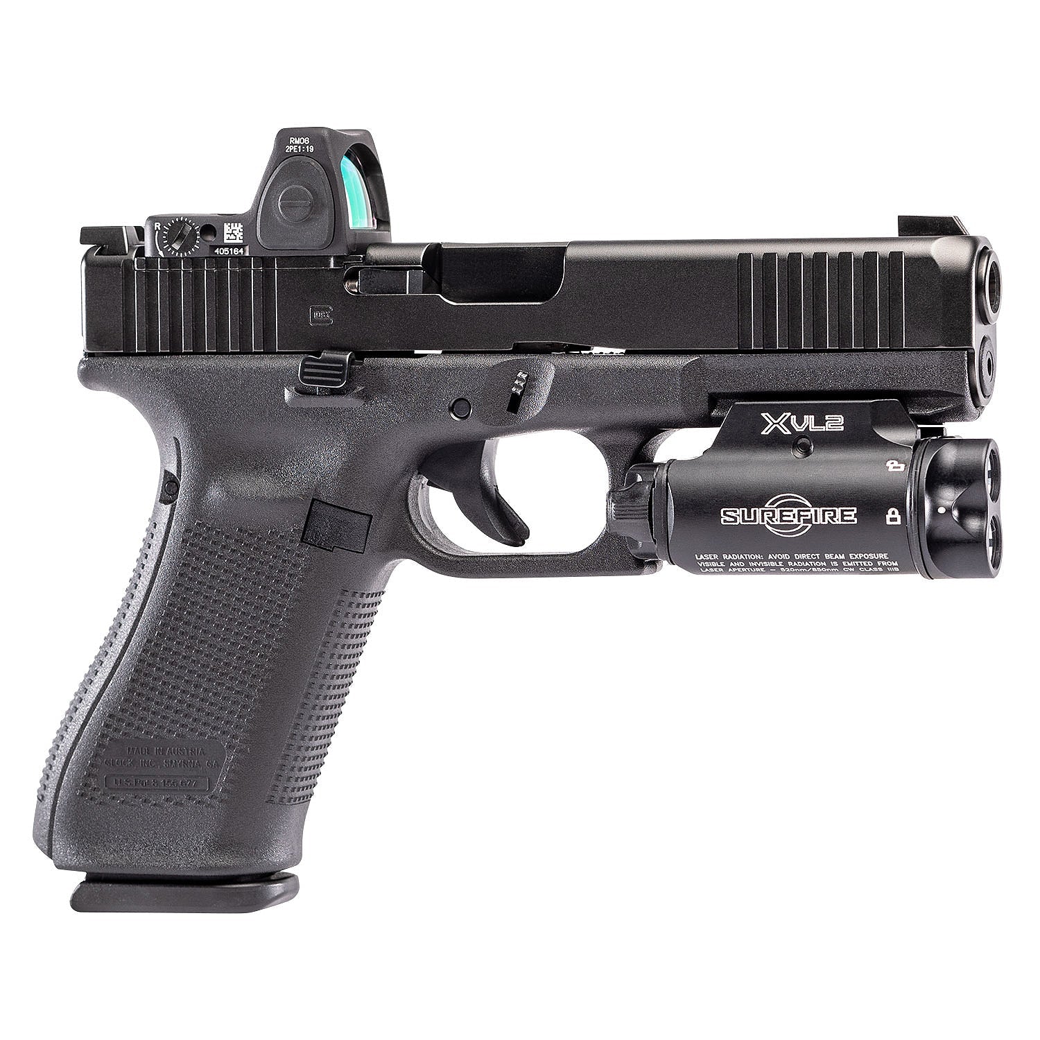 SureFire XVL2 | WeaponLight & Laser | w/ 177ft Reach, 840 Candela & 400 Lumen