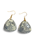 Black & White Marble Guitar Pick Lures of Love Earrings