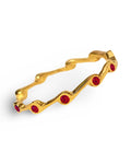 Garnet Crystal Cubic Zirconia Birthstone Stacker Ring
