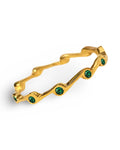 Emerald crystal Cubic Zirconia Birthstone Stacker Ring