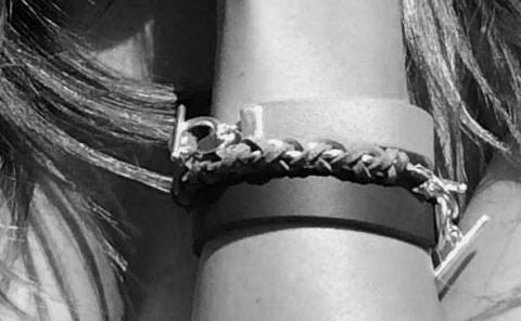 Baby Blue Leather Color Band Bracelet by The Urban Charm