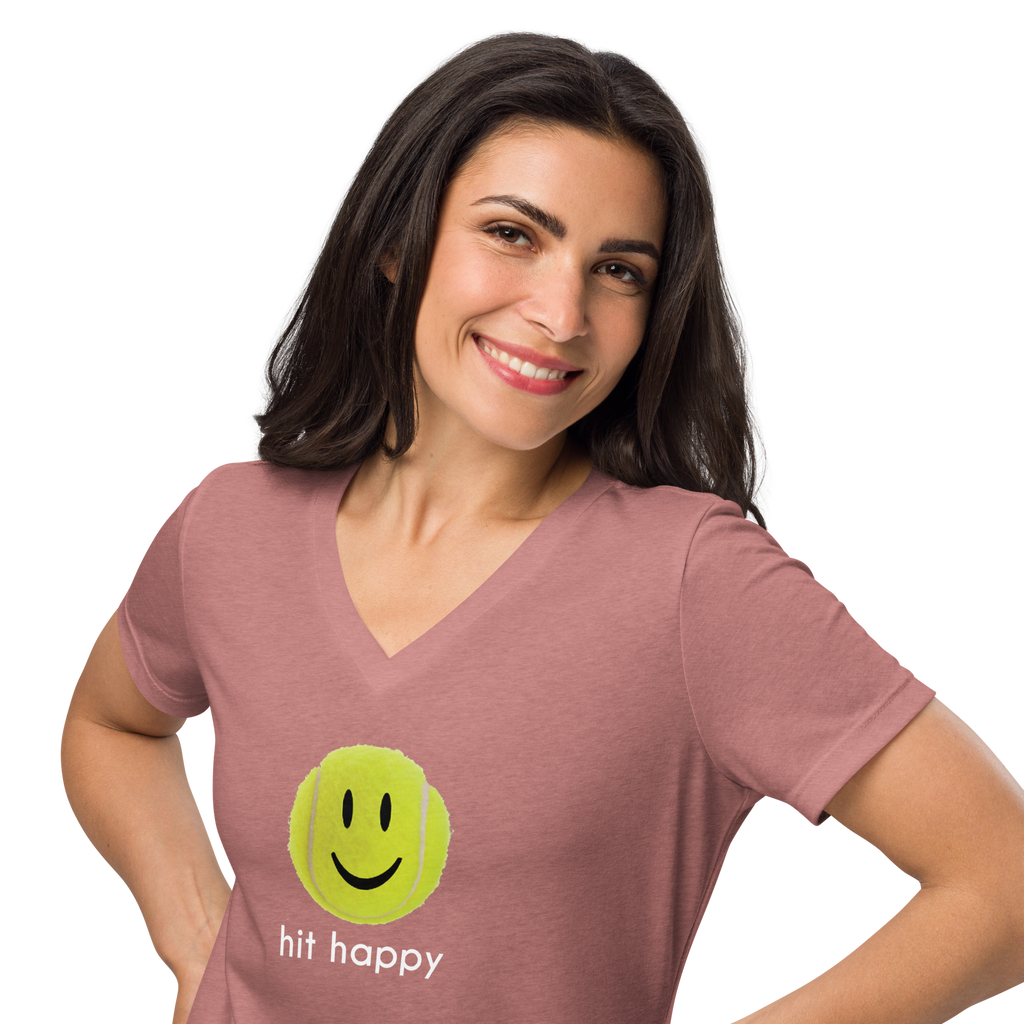 Hit Happy Women’s Relaxed V-Neck T-Shirt