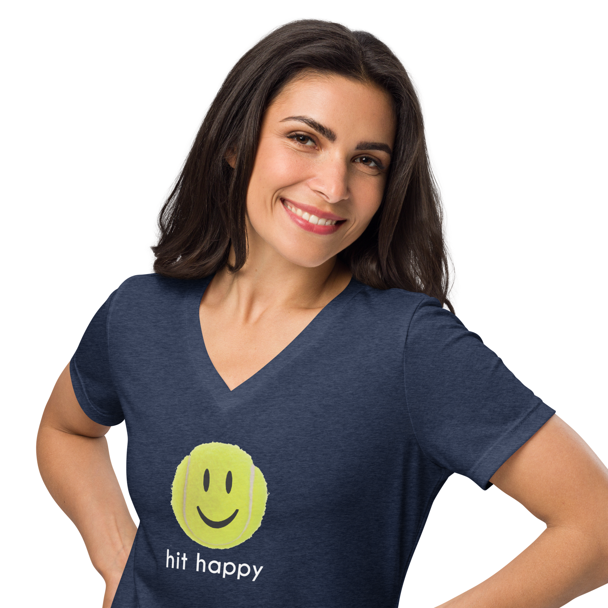 Hit Happy Women’s Relaxed V-Neck T-Shirt