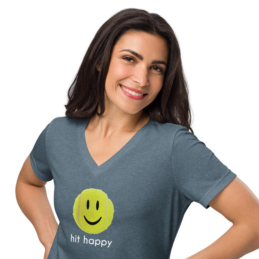 Hit Happy Women’s Relaxed V-Neck T-Shirt
