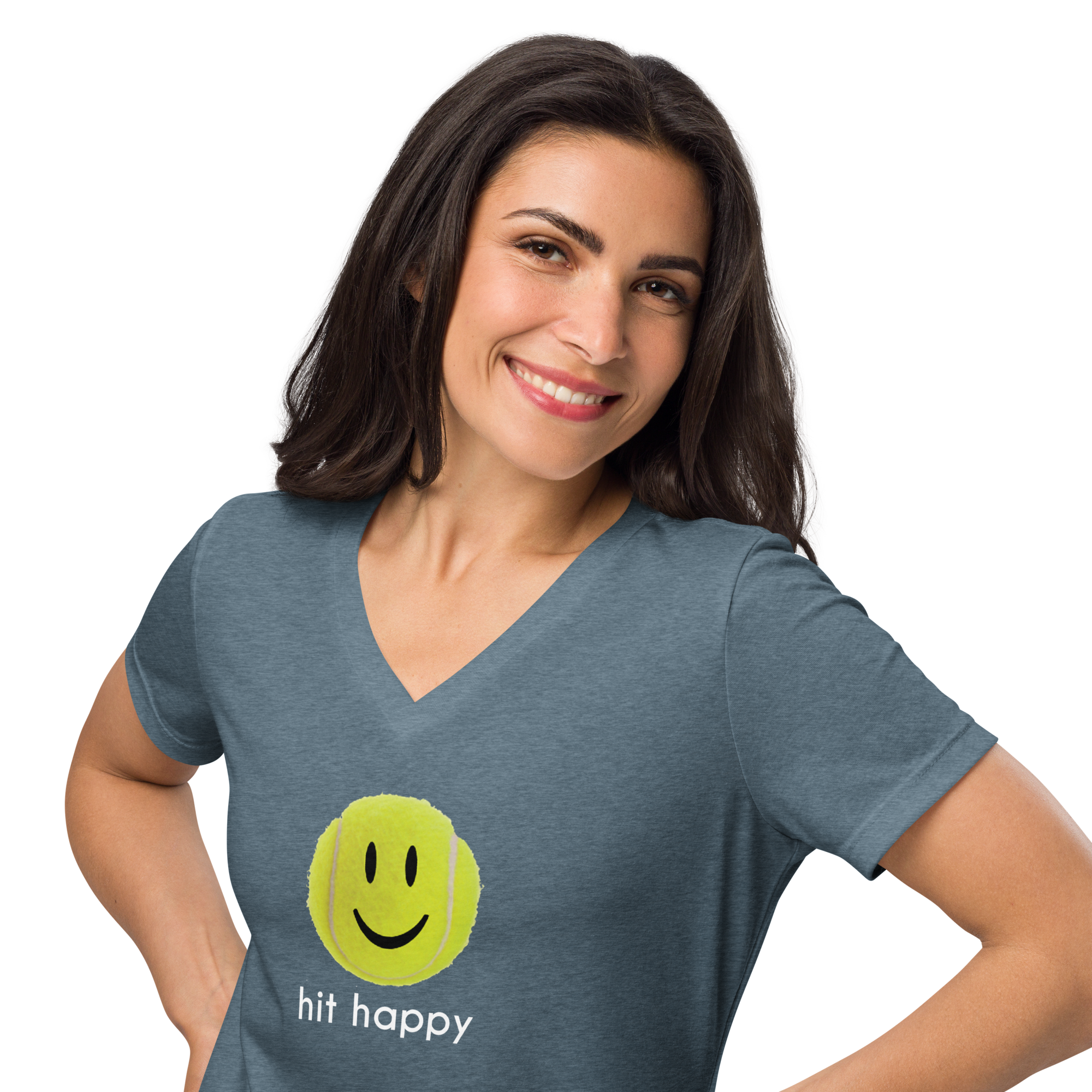 Hit Happy Women’s Relaxed V-Neck T-Shirt