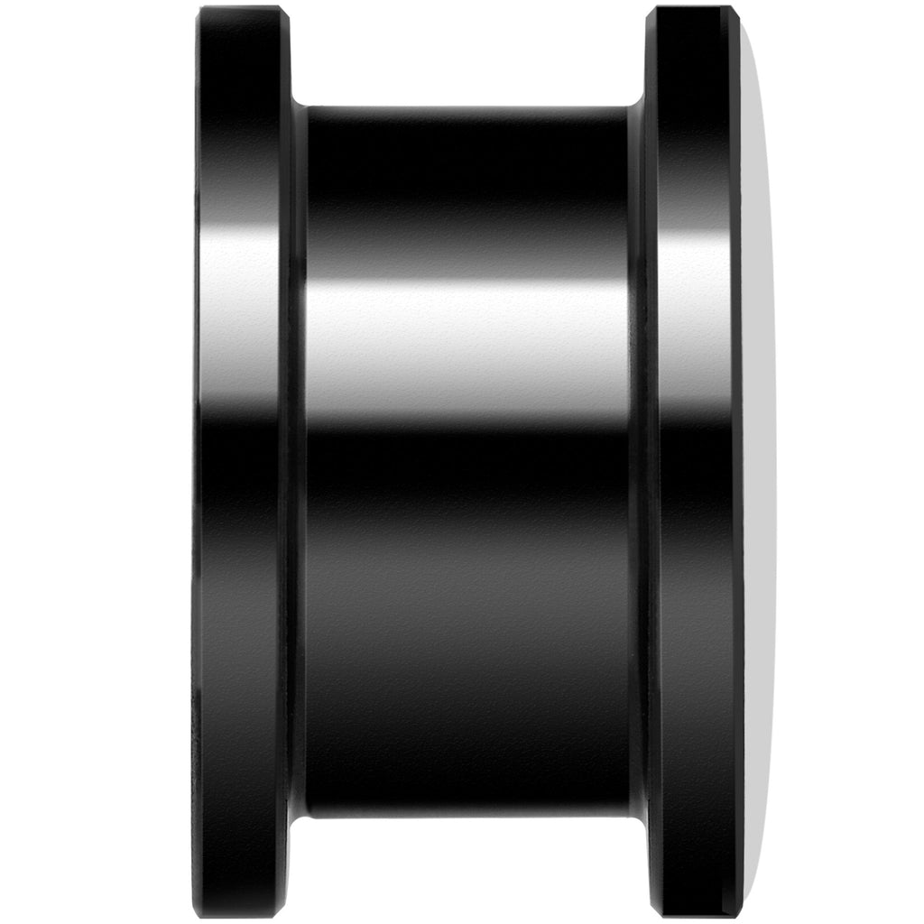 Black Red Distressed Star Black Anodized Screw Fit Plug Set 9/16