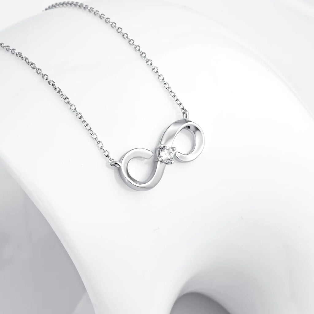 Diamond Pendant Necklace in 925 Sterling Silver for Women