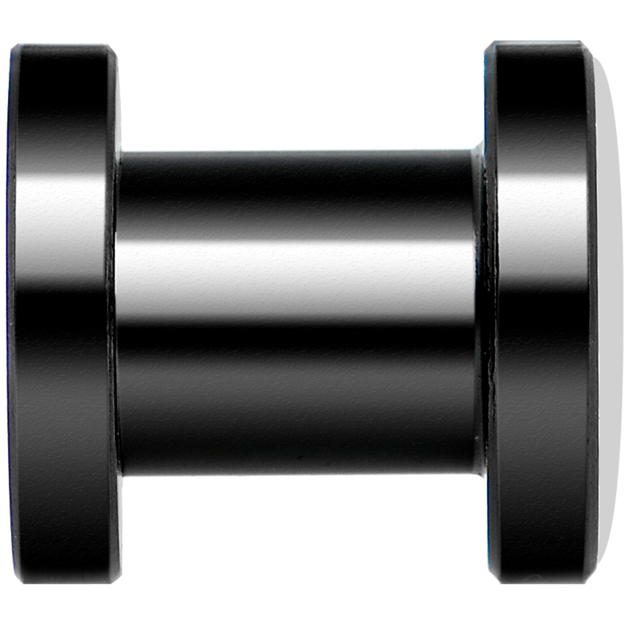 Blue Grenade Black Anodized Screw Fit Plug Set 2G